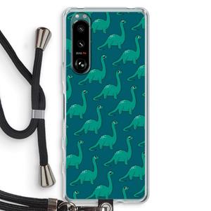 CaseCompany Diplodocus: Sony Xperia 5 III Transparant Hoesje met koord