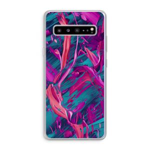 CaseCompany Pink Clouds: Samsung Galaxy S10 5G Transparant Hoesje