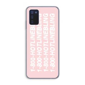 CaseCompany Hotline bling pink: Samsung Galaxy A03s Transparant Hoesje