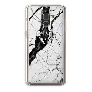 CaseCompany Witte marmer 2: Samsung Galaxy A8 (2018) Transparant Hoesje