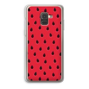CaseCompany Watermelon: Samsung Galaxy A8 (2018) Transparant Hoesje