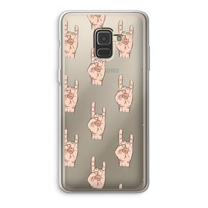 CaseCompany Rock: Samsung Galaxy A8 (2018) Transparant Hoesje