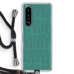 CaseCompany Swirls: Sony Xperia 5 III Transparant Hoesje met koord