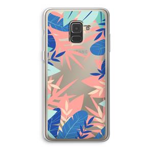 CaseCompany Tropisch: Samsung Galaxy A8 (2018) Transparant Hoesje