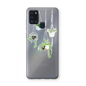 CaseCompany Hang In There: Samsung Galaxy A21s Transparant Hoesje