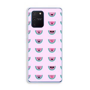 CaseCompany Smiley watermeloenprint: Samsung Galaxy Note 10 Lite Transparant Hoesje