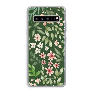 CaseCompany Botanical green sweet flower heaven: Samsung Galaxy S10 5G Transparant Hoesje