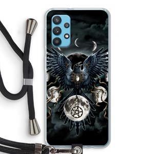 CaseCompany Sinister Wings: Samsung Galaxy A32 4G Transparant Hoesje met koord