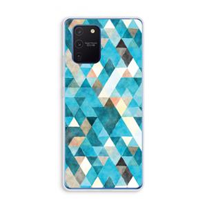 CaseCompany Gekleurde driehoekjes blauw: Samsung Galaxy Note 10 Lite Transparant Hoesje