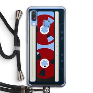 CaseCompany Here's your tape: Samsung Galaxy A40 Transparant Hoesje met koord