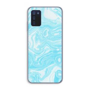 CaseCompany Waterverf blauw: Samsung Galaxy A03s Transparant Hoesje