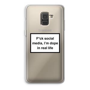 CaseCompany I'm dope: Samsung Galaxy A8 (2018) Transparant Hoesje