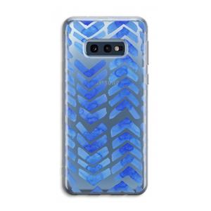 CaseCompany Blauwe pijlen: Samsung Galaxy S10e Transparant Hoesje
