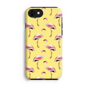CaseCompany Flamingo's geel: iPhone SE 2020 Tough Case
