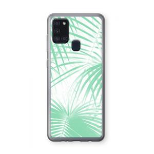 CaseCompany Palmbladeren: Samsung Galaxy A21s Transparant Hoesje