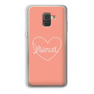 CaseCompany Friends heart: Samsung Galaxy A8 (2018) Transparant Hoesje