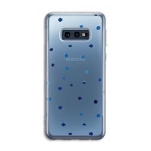 CaseCompany Blauwe stippen: Samsung Galaxy S10e Transparant Hoesje