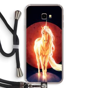 CaseCompany Last Unicorn: Samsung Galaxy J4 Plus Transparant Hoesje met koord