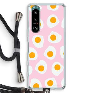 CaseCompany Dancing eggs: Sony Xperia 5 III Transparant Hoesje met koord