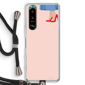 CaseCompany High heels: Sony Xperia 5 III Transparant Hoesje met koord