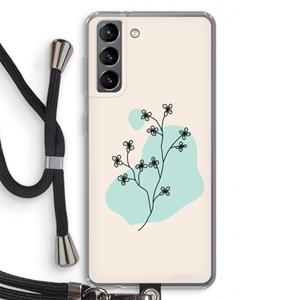 CaseCompany Love your petals: Samsung Galaxy S21 Transparant Hoesje met koord