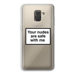 CaseCompany Safe with me: Samsung Galaxy A8 (2018) Transparant Hoesje