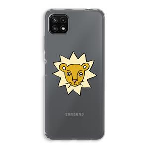 CaseCompany Kleine leeuw: Samsung Galaxy A22 5G Transparant Hoesje