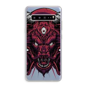 CaseCompany Hell Hound and Serpents: Samsung Galaxy S10 5G Transparant Hoesje