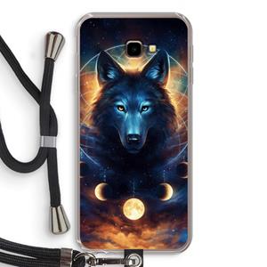 CaseCompany Wolf Dreamcatcher: Samsung Galaxy J4 Plus Transparant Hoesje met koord