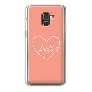 CaseCompany Best heart: Samsung Galaxy A8 (2018) Transparant Hoesje