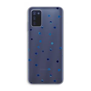 CaseCompany Blauwe stippen: Samsung Galaxy A03s Transparant Hoesje