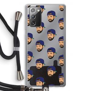 CaseCompany Drake Away: Samsung Galaxy Note 20 / Note 20 5G Transparant Hoesje met koord