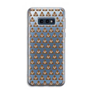 CaseCompany Poop emoji: Samsung Galaxy S10e Transparant Hoesje