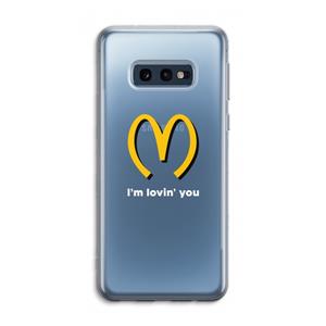CaseCompany I'm lovin' you: Samsung Galaxy S10e Transparant Hoesje