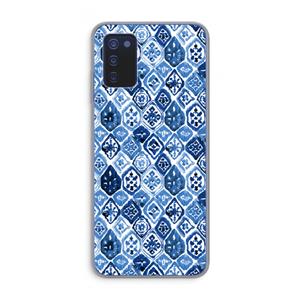 CaseCompany Blauw motief: Samsung Galaxy A03s Transparant Hoesje