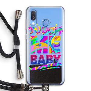 CaseCompany Touch Me: Samsung Galaxy A40 Transparant Hoesje met koord