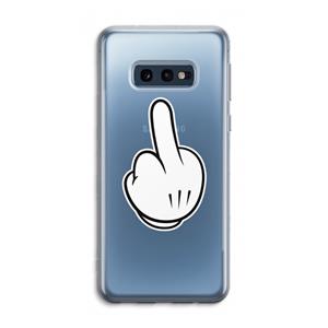 CaseCompany Middle finger black: Samsung Galaxy S10e Transparant Hoesje