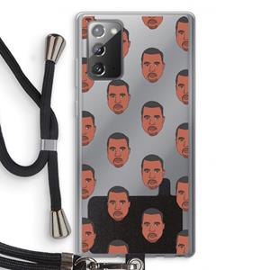 CaseCompany Kanye Call Me℃: Samsung Galaxy Note 20 / Note 20 5G Transparant Hoesje met koord