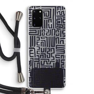 CaseCompany Moroccan Print: Samsung Galaxy S20 Plus Transparant Hoesje met koord