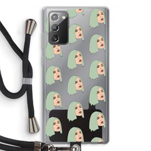 CaseCompany King Kylie: Samsung Galaxy Note 20 / Note 20 5G Transparant Hoesje met koord