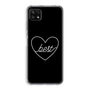 CaseCompany Best heart black: Samsung Galaxy A22 5G Transparant Hoesje