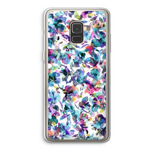CaseCompany Hibiscus Flowers: Samsung Galaxy A8 (2018) Transparant Hoesje