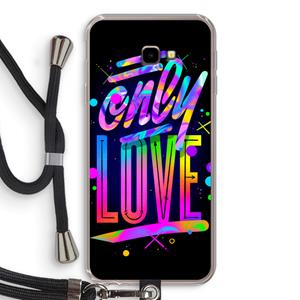 CaseCompany Only Love: Samsung Galaxy J4 Plus Transparant Hoesje met koord