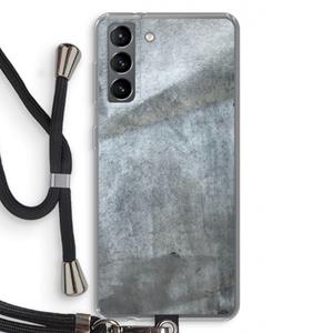 CaseCompany Grey Stone: Samsung Galaxy S21 Transparant Hoesje met koord
