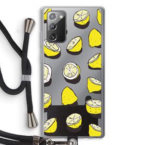 CaseCompany When Life Gives You Lemons...: Samsung Galaxy Note 20 / Note 20 5G Transparant Hoesje met koord