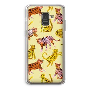 CaseCompany Cute Tigers and Leopards: Samsung Galaxy A8 (2018) Transparant Hoesje
