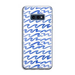 CaseCompany Blauwe golven: Samsung Galaxy S10e Transparant Hoesje
