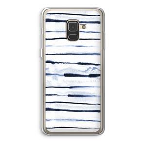 CaseCompany Ink Stripes: Samsung Galaxy A8 (2018) Transparant Hoesje