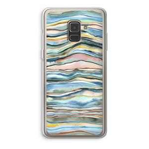 CaseCompany Watercolor Agate: Samsung Galaxy A8 (2018) Transparant Hoesje