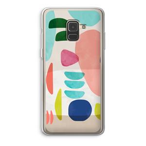 CaseCompany Bold Rounded Shapes: Samsung Galaxy A8 (2018) Transparant Hoesje